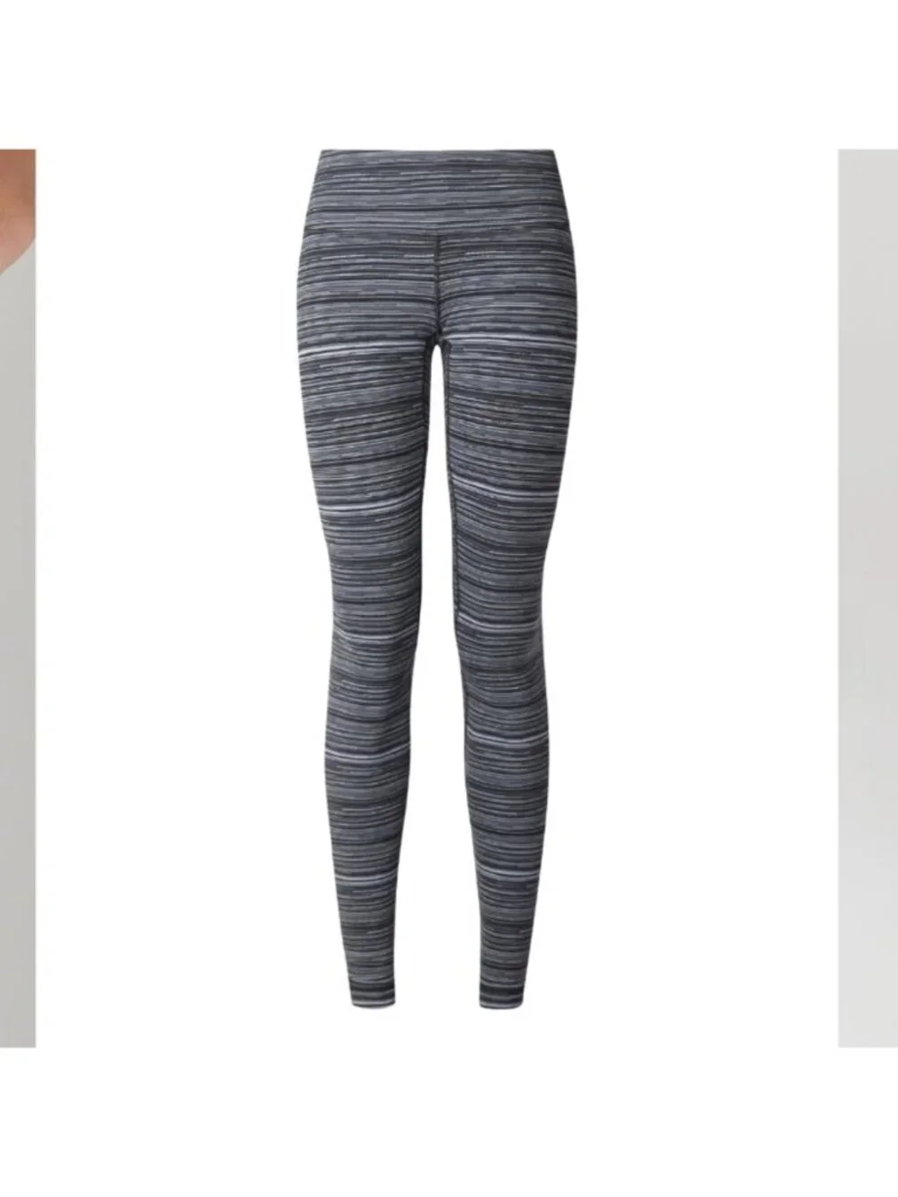 Lululemon Wunder Under Pant III Cyber Stripe Deep Coal Black